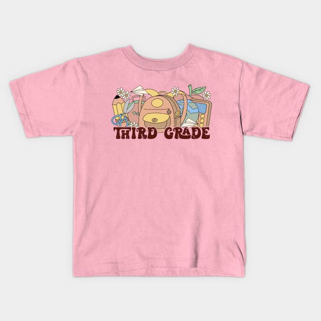 Third grade Kids T-Shirt by Zedeldesign
